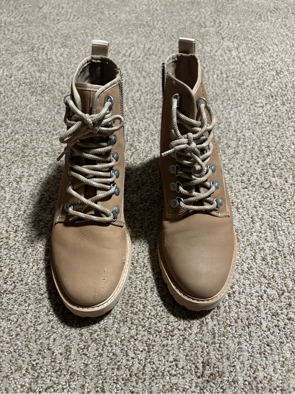 Women’s Dolce Vita Tan Lace-up Boots - size 8.5